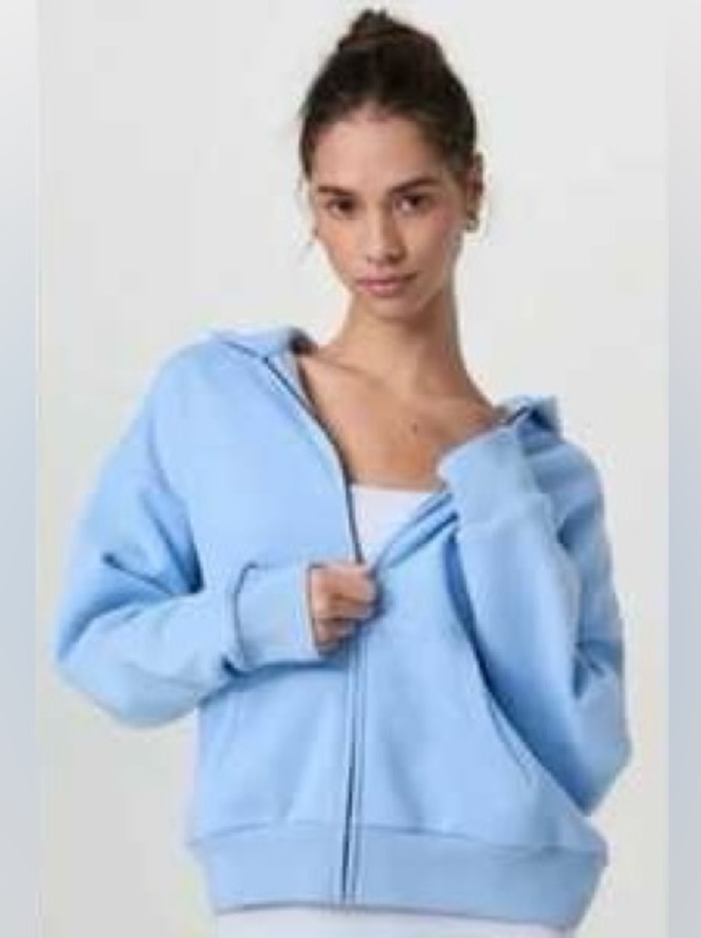 Vuori Restore full zip hoodie light blue large